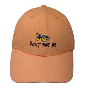 Don't Bug Me Strapback Baseball Cap Orange One Size Adjustable Bean Sprouts